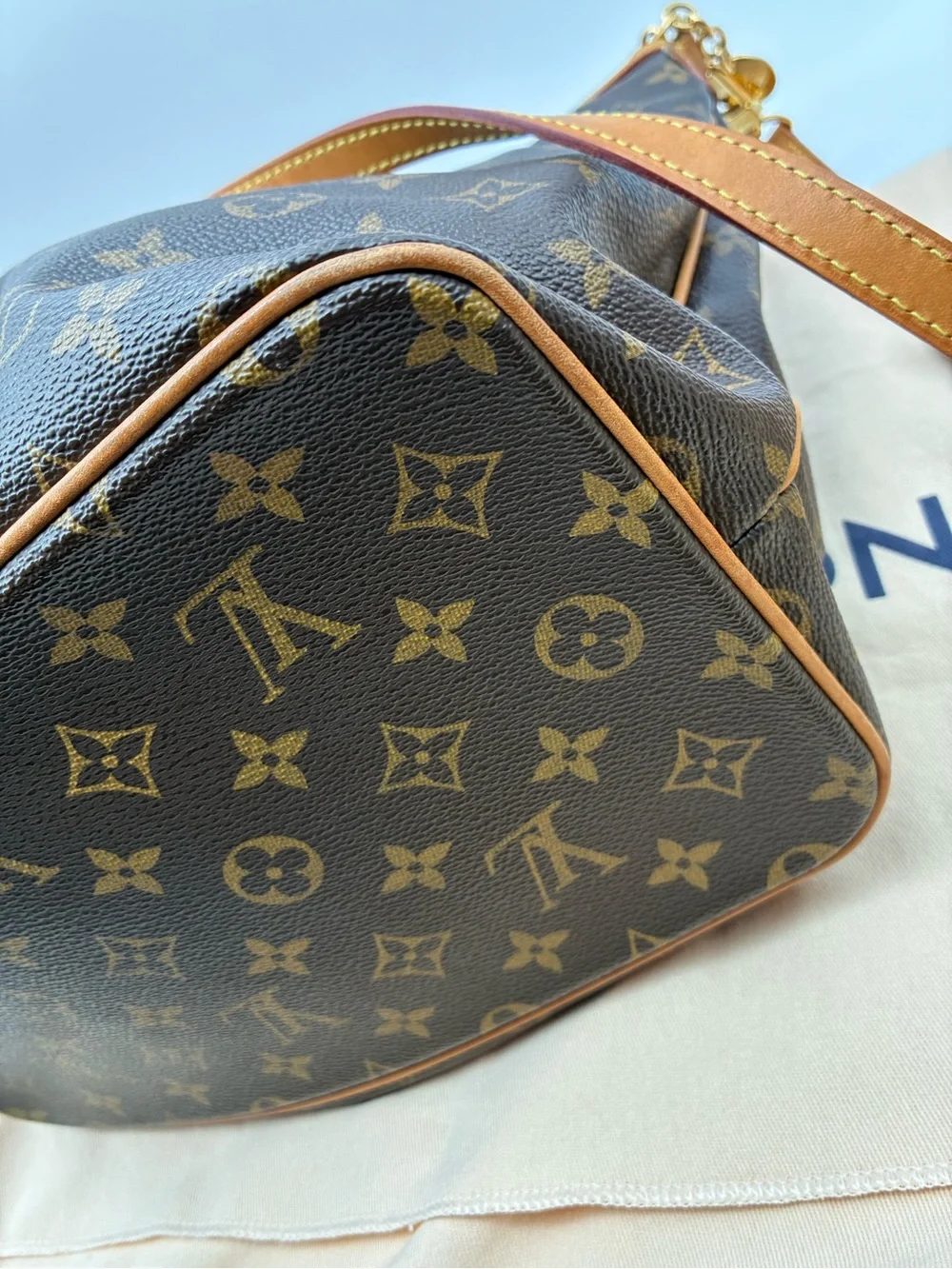Louis Vuitton Monogram Palermo PM Canvas Shoulder Bag with COA and LV dust bag.
